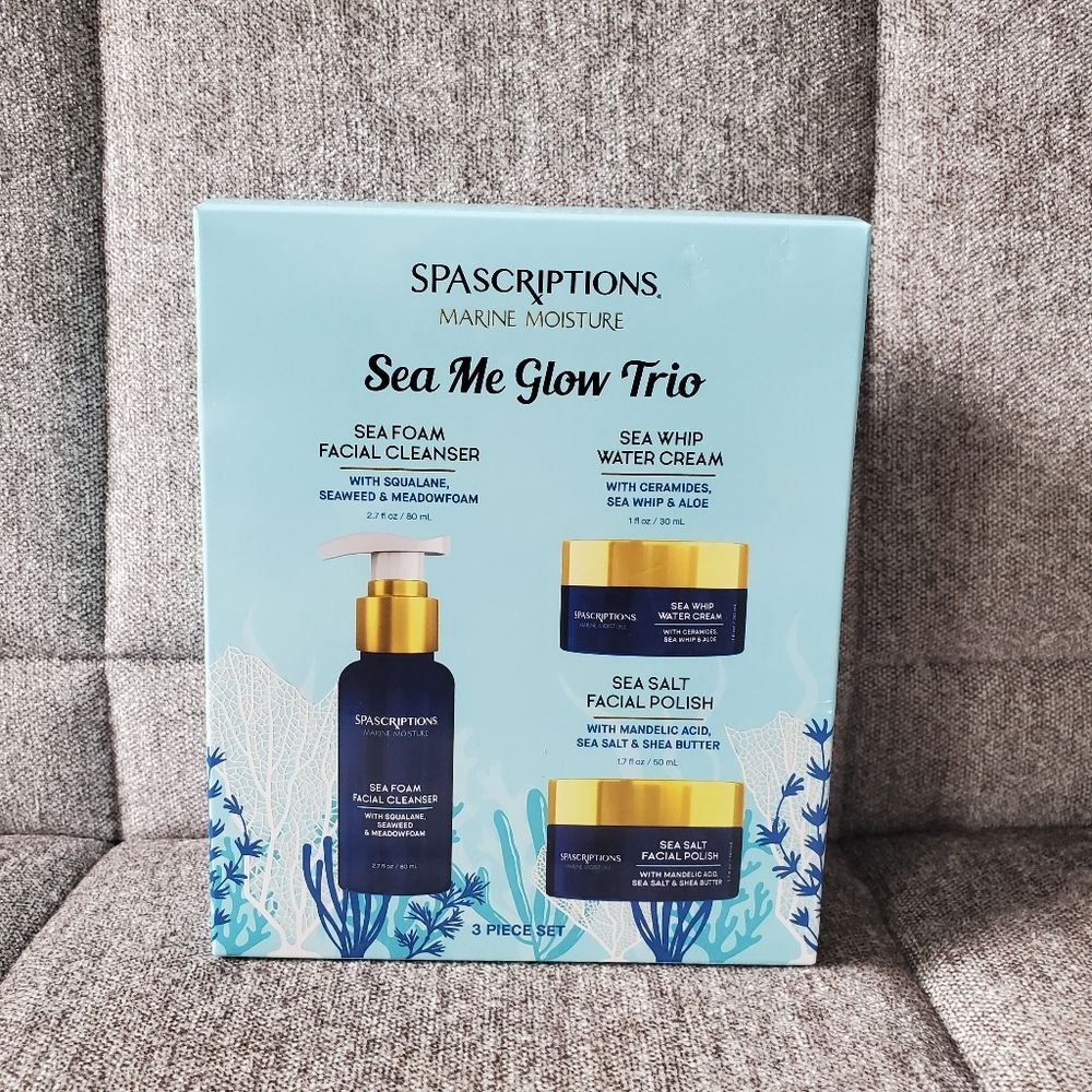 SpaScriptions | Marine Moisture Sea Me Glow Trio Set Cleanser Cream Polish